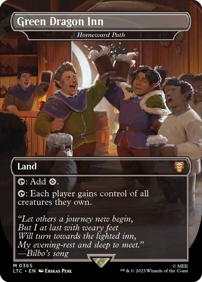 Green Dragon Inn Homeward Path 365 (Commander: The Lord of the Rings: Tales of Middle-earth)  - Borderless | Good Games Adelaide SA