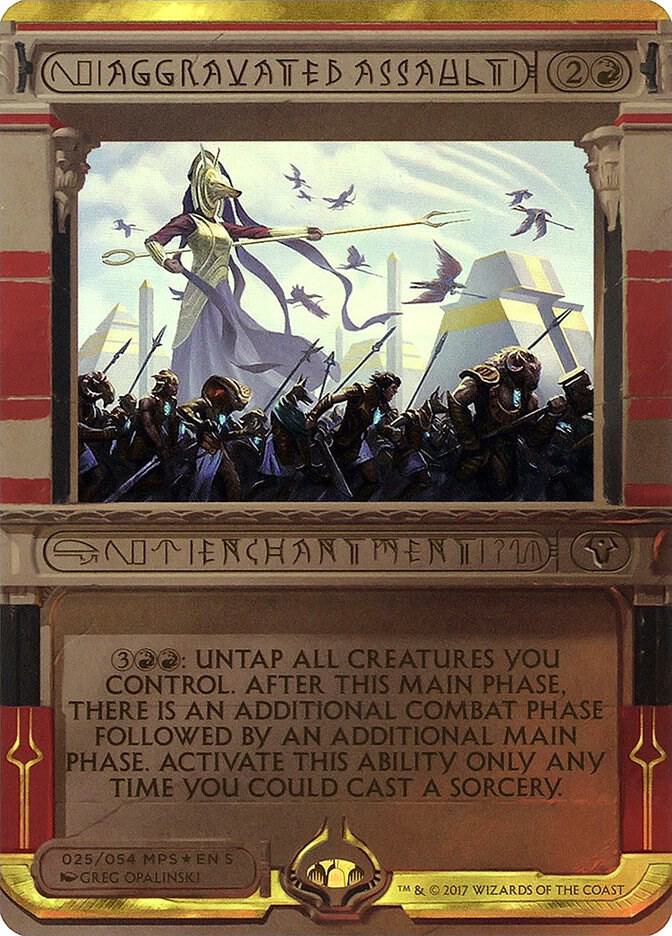 Aggravated Assault 25 (Masterpiece Series: Amonkhet Invocations)  - Foil | Good Games Adelaide SA