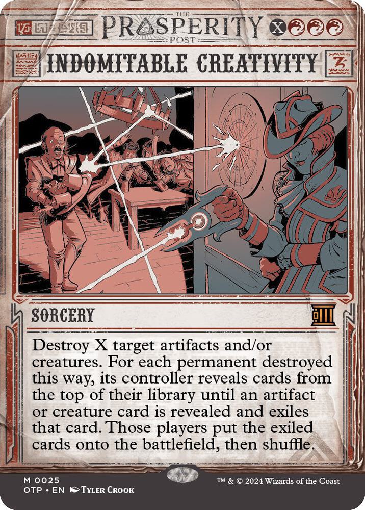 Indomitable Creativity 25 (Outlaws of Thunder Junction: Breaking News)  - Foil | Good Games Adelaide SA