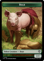 Boar // Manifest Double-Sided Token [Outlaws of Thunder Junction Commander Tokens] | Good Games Adelaide SA