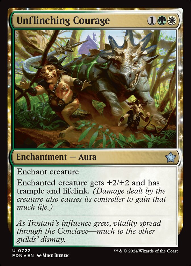 Unflinching Courage 722 (Foundations)  - Foil | Good Games Adelaide SA