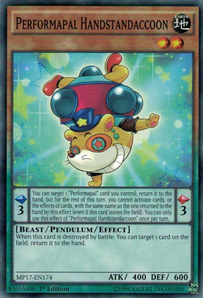 Performapal Handstandaccoon [MP17-EN174] Common | Good Games Adelaide SA