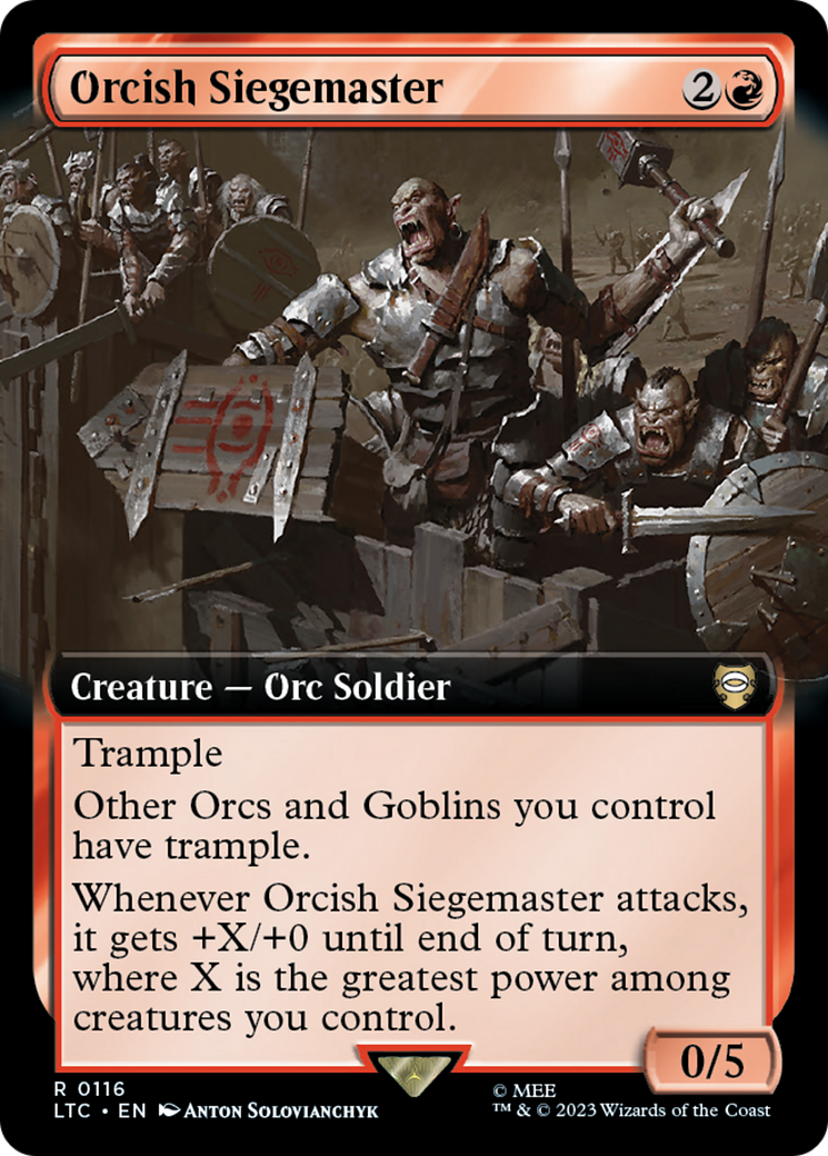 Orcish Siegemaster (Extended Art) [The Lord of the Rings: Tales of Middle-Earth Commander] | Good Games Adelaide SA