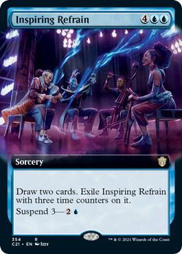 Inspiring Refrain Extended Art 354 (Commander 2021)  | Good Games Adelaide SA