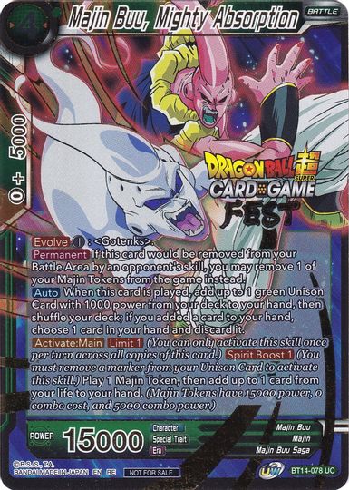 Majin Buu, Mighty Absorption (Card Game Fest 2022) (BT14-078) [Tournament Promotion Cards] | Good Games Adelaide SA