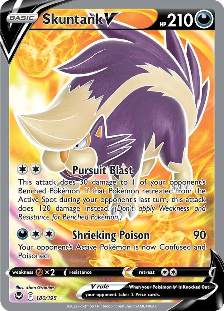 Skuntank V Full Art 180/195 (SWSH12: Silver Tempest)  - Holofoil | Good Games Adelaide SA
