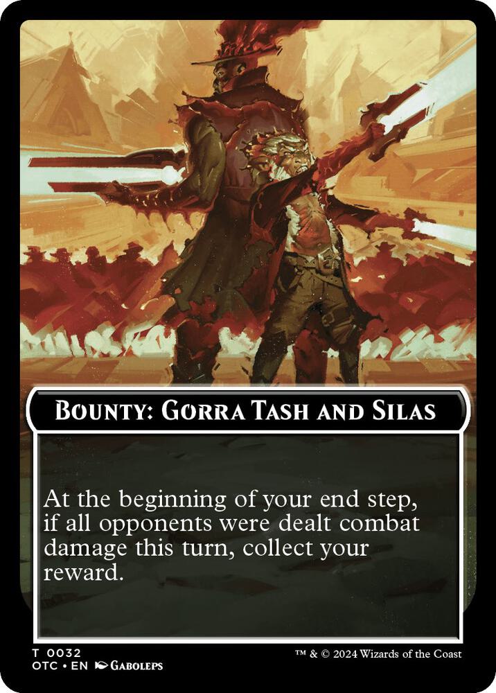 Bounty Gorra Tash and Silas Bounty Rules Double Sided Token 32 (Commander: Outlaws of Thunder Junction)  | Good Games Adelaide SA