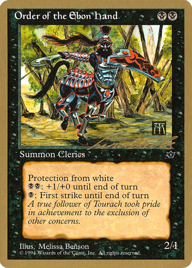 Order of the Ebon Hand (Benson) (Leon Lindback) [Pro Tour Collector Set] | Good Games Adelaide SA