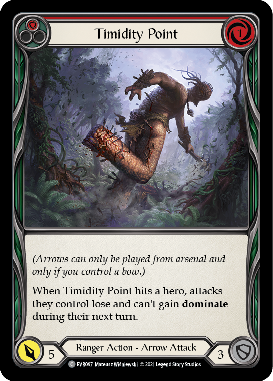Timidity Point (Red) [EVR097] (Everfest)  1st Edition Rainbow Foil | Good Games Adelaide SA