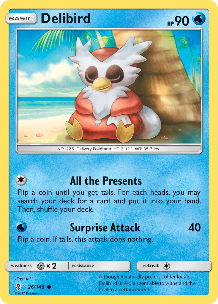 Delibird (26/145) [Sun & Moon: Guardians Rising] | Good Games Adelaide SA