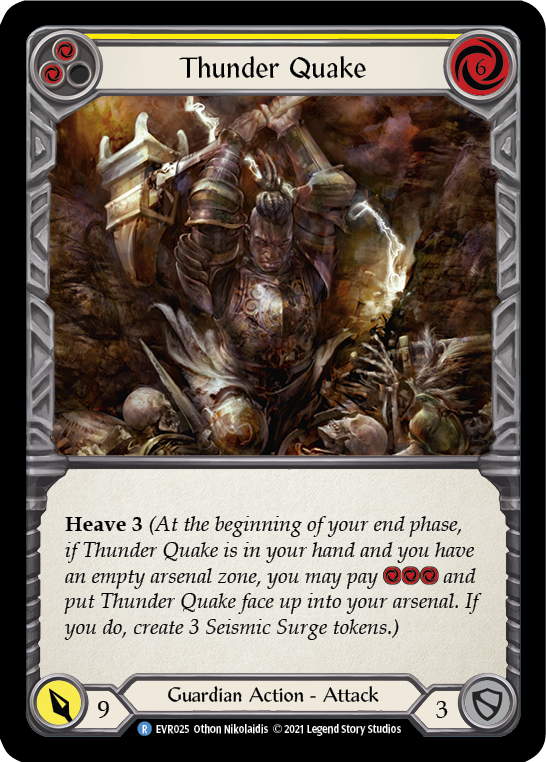 Thunder Quake (Yellow) [EVR025] (Everfest)  1st Edition Rainbow Foil | Good Games Adelaide SA