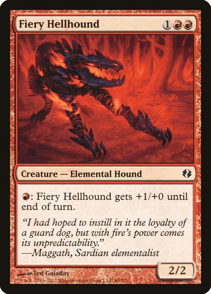 Fiery Hellhound 49 (Duel Decks: Venser vs. Koth)  | Good Games Adelaide SA
