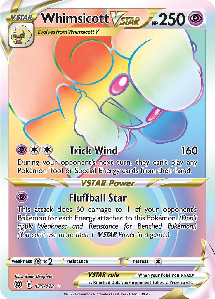 Whimsicott VSTAR (175/172) [Sword & Shield: Brilliant Stars] | Good Games Adelaide SA