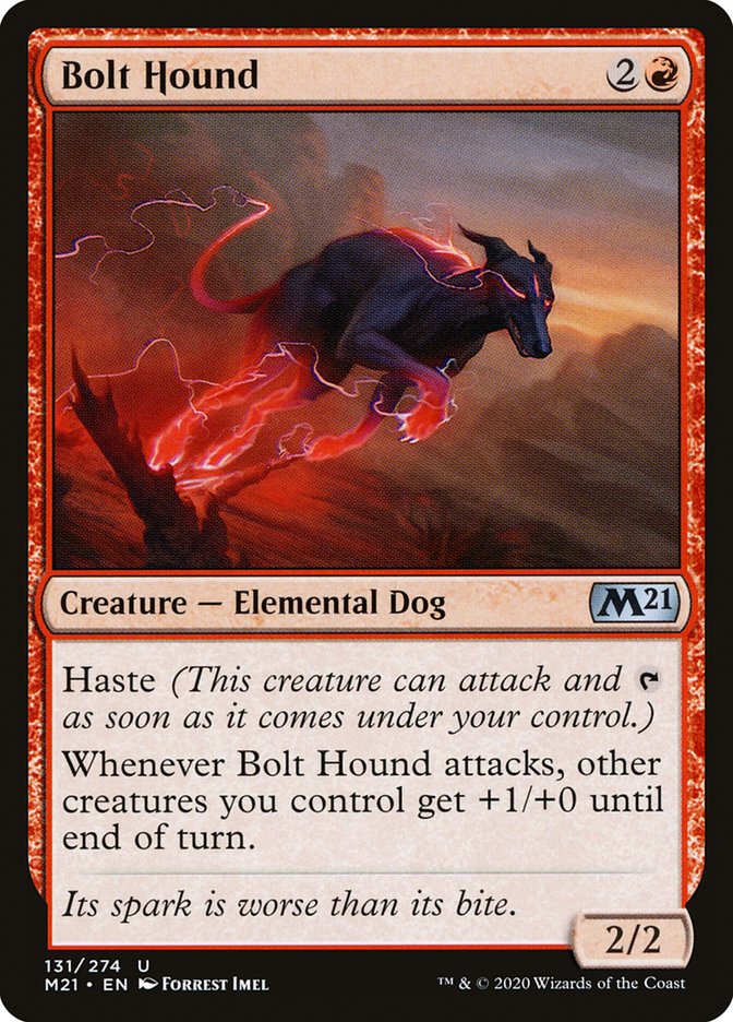 Bolt Hound 131 (Core Set 2021)  - Foil | Good Games Adelaide SA