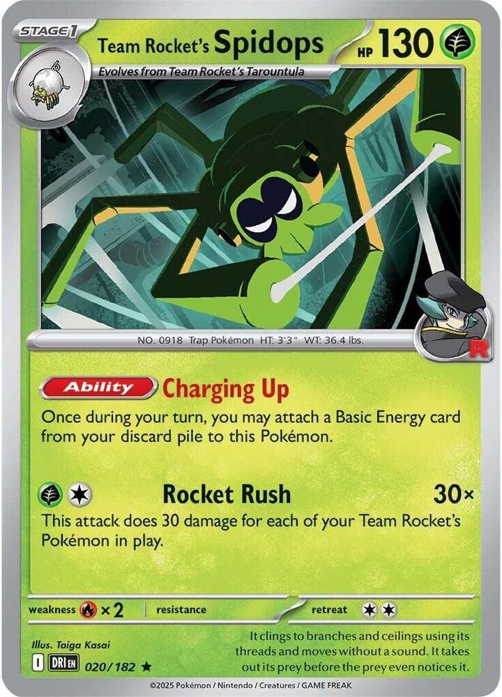Team Rocket's Spidops 020/182 (SV10: Destined Rivals)  - Holofoil | Good Games Adelaide SA