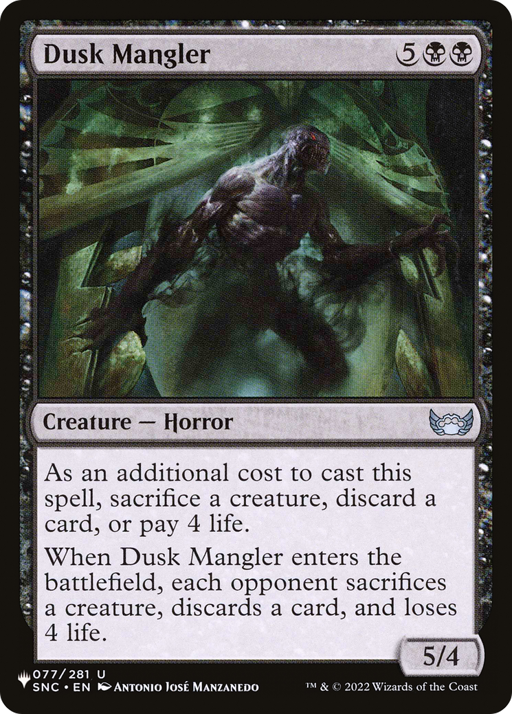 Dusk Mangler [The List Reprints] | Good Games Adelaide SA