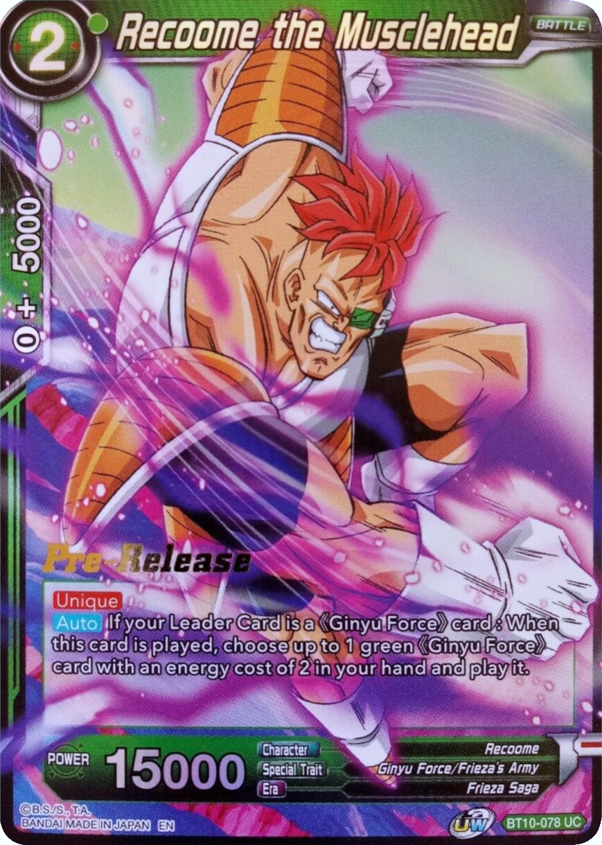 Recoome the Musclehead (Rise of the Unison Warrior) [BT10-078] | Good Games Adelaide SA