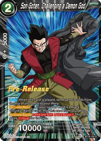 Son Goten, Challenging a Demon God (BT16-104) [Realm of the Gods Prerelease Promos] | Good Games Adelaide SA