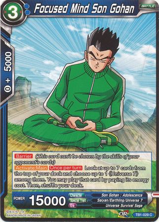 Focused Mind Son Gohan [TB1-029] | Good Games Adelaide SA