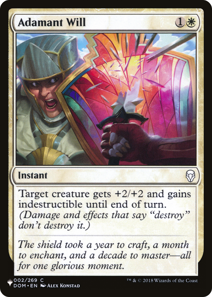 Adamant Will [The List Reprints] | Good Games Adelaide SA
