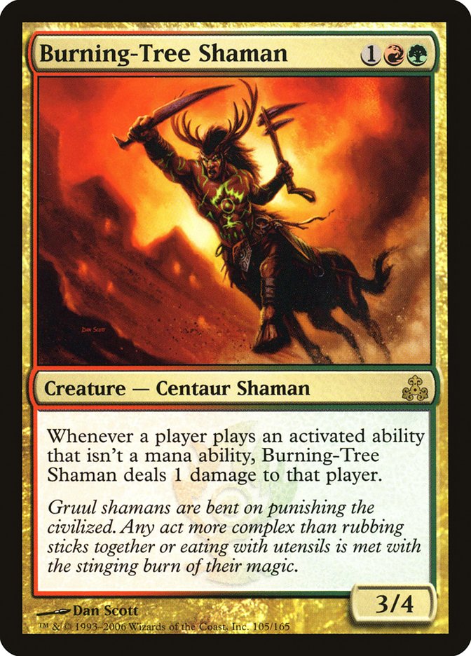 Burning-Tree Shaman 105 (Guildpact)  - Foil | Good Games Adelaide SA