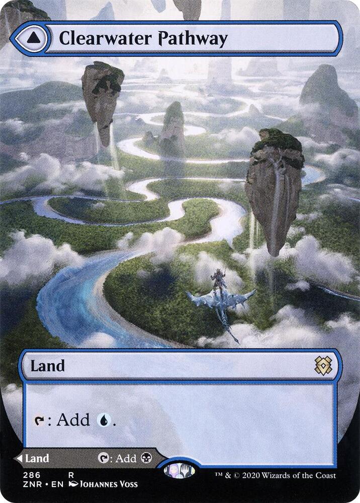 Clearwater Pathway // Murkwater Pathway 286/280 (Zendikar Rising)  - Foil | Good Games Adelaide SA
