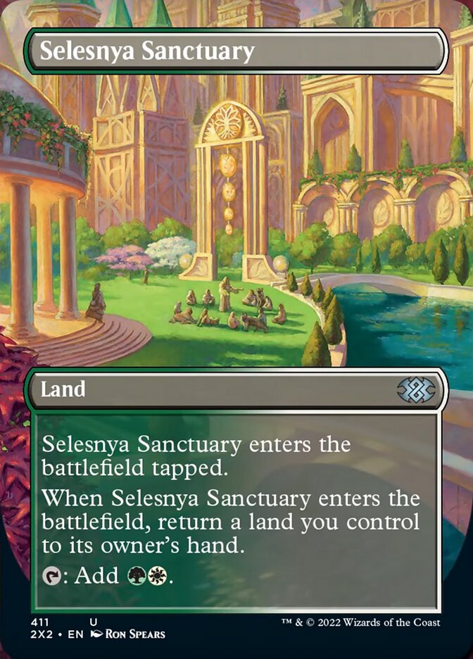 Selesnya Sanctuary (Borderless Alternate Art) [Double Masters 2022] | Good Games Adelaide SA