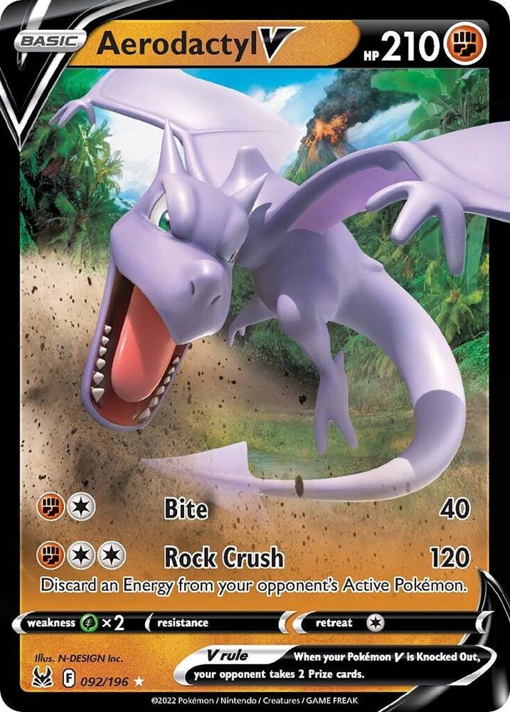 Aerodactyl V 092/196 (SWSH11: Lost Origin)  - Holofoil | Good Games Adelaide SA