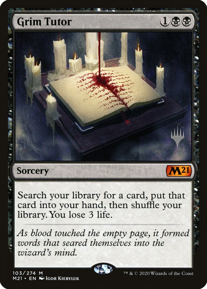 Grim Tutor (Promo Pack) [Core Set 2021 Promos] | Good Games Adelaide SA