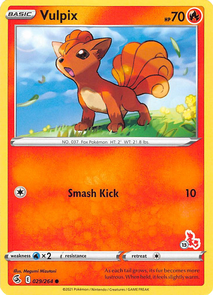 Vulpix (029/264) (Cinderace Stamp #13) [Battle Academy 2022] | Good Games Adelaide SA