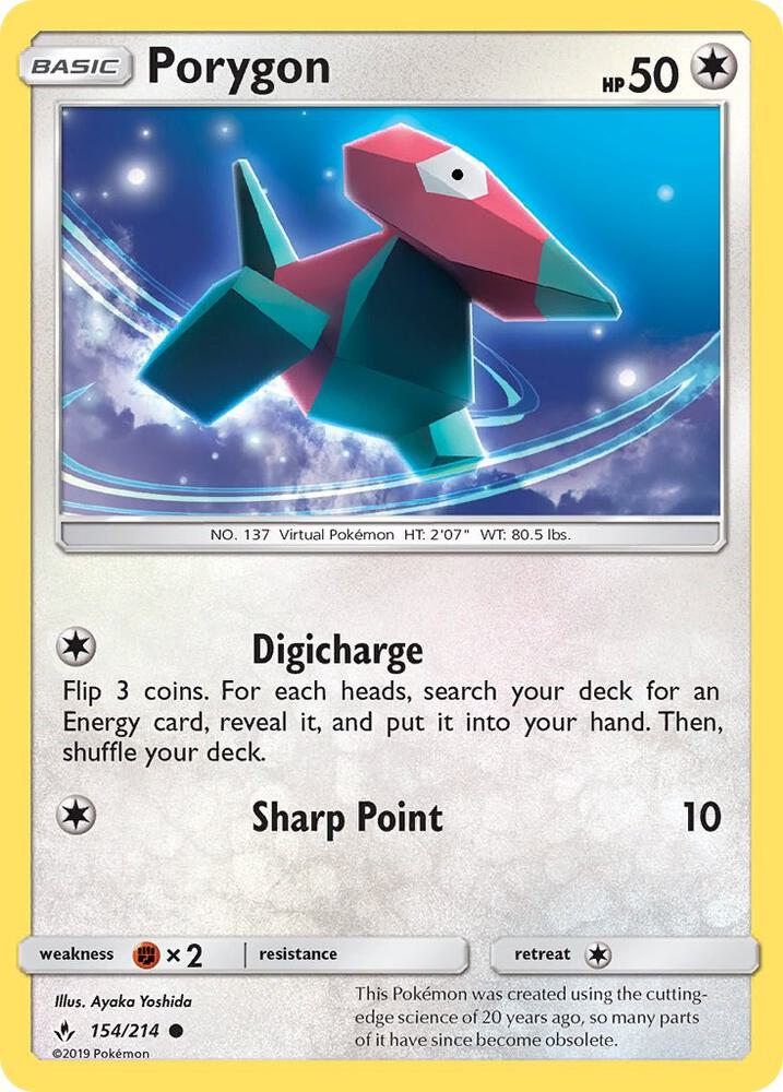Porygon 154/214 (SM - Unbroken Bonds)  | Good Games Adelaide SA