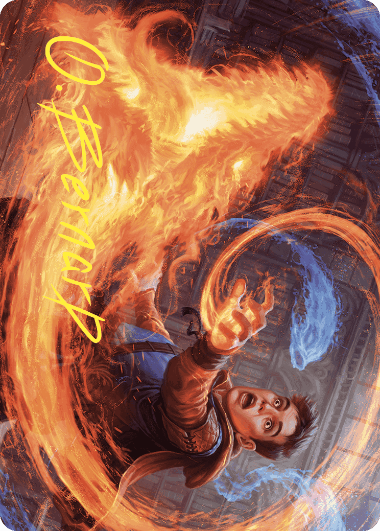 Frantic Firebolt Art Card (Gold-Stamped Signature) [Wilds of Eldraine Art Series] | Good Games Adelaide SA