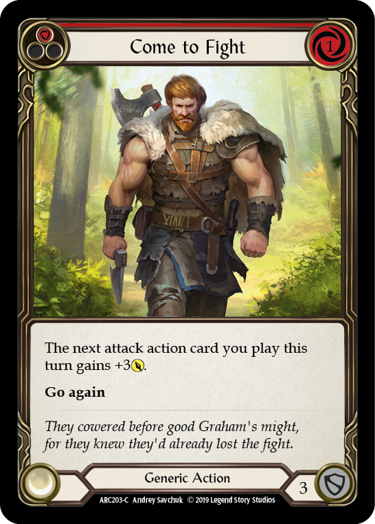 Come to Fight (Red) [ARC203-C] 1st Edition Rainbow Foil | Good Games Adelaide SA
