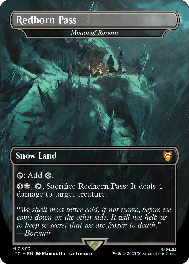 Redhorn Pass Mouth of Ronom 370 (Commander: The Lord of the Rings: Tales of Middle-earth)  - Borderless | Good Games Adelaide SA