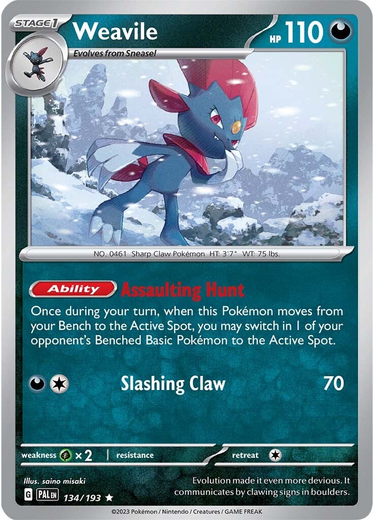 Weavile (134/193) [Scarlet & Violet: Paldea Evolved] | Good Games Adelaide SA