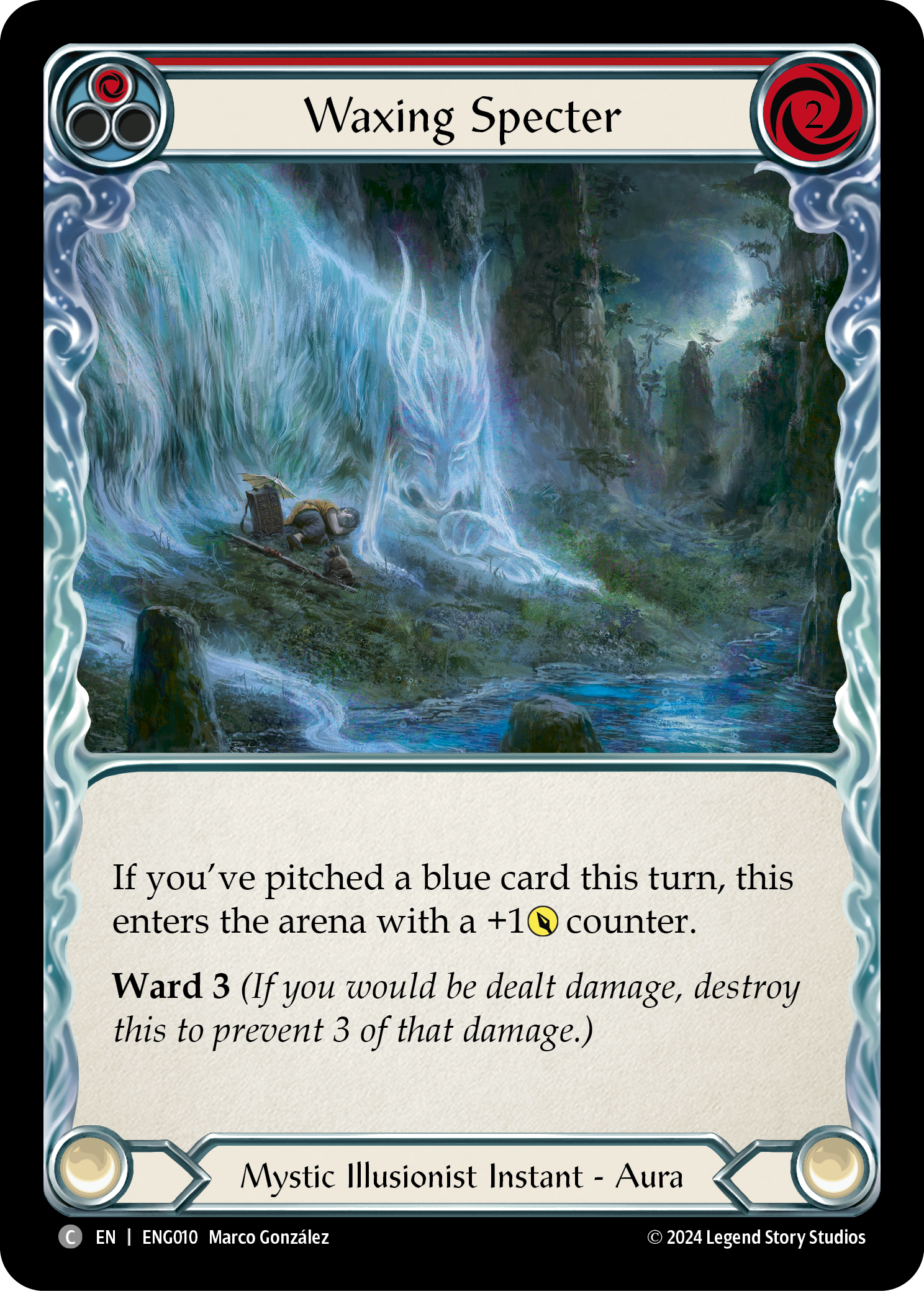 Waxing Specter [ENG010] (Part of the Mistveil Enigma Blitz Deck) | Good Games Adelaide SA