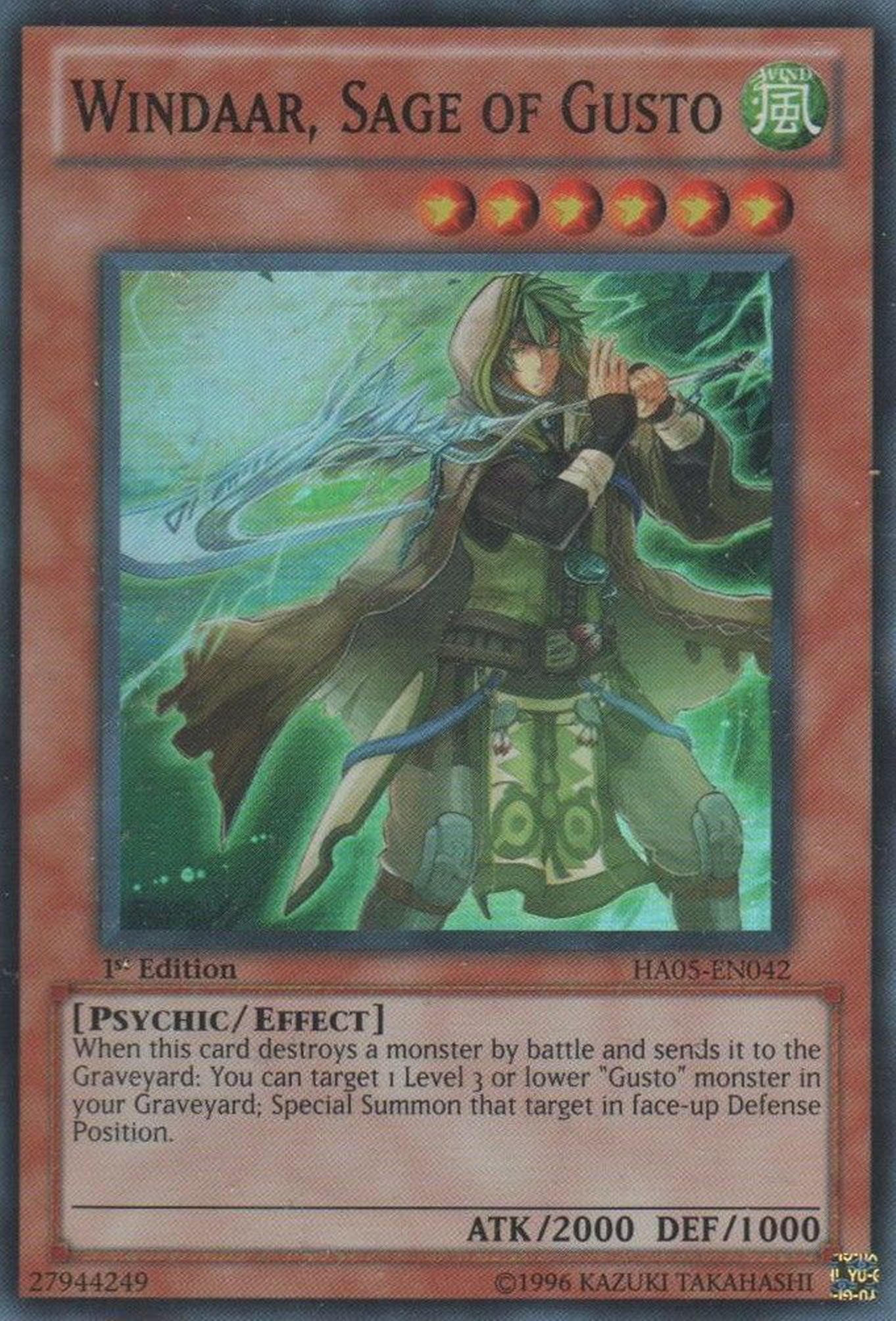 Windaar, Sage of Gusto [HA05-EN042] Super Rare | Good Games Adelaide SA