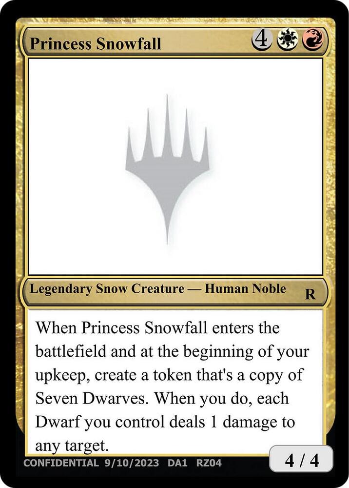 Princess Snowfall  (Un-Known Event Playtest Cards)  | Good Games Adelaide SA