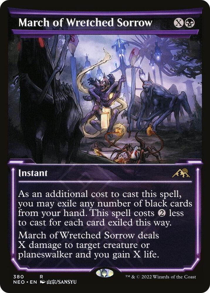 March of Wretched Sorrow 380 (Kamigawa: Neon Dynasty)  - Showcase | Good Games Adelaide SA