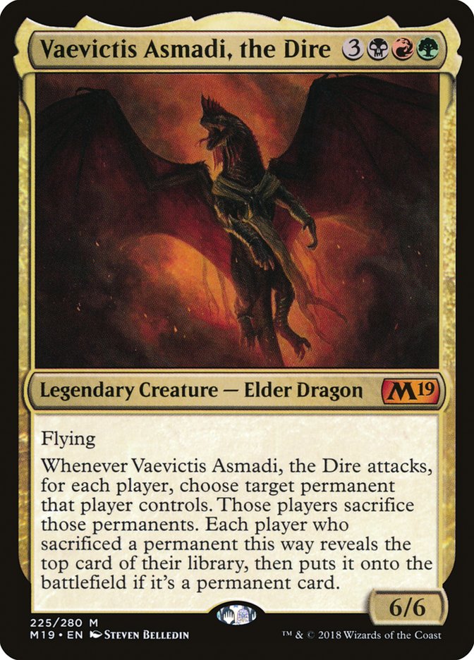 Vaevictis Asmadi the Dire 225 (Core Set 2019)  - Foil | Good Games Adelaide SA