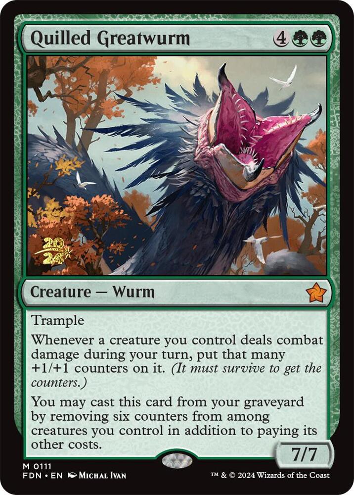 Quilled Greatwurm 111 (Prerelease Cards)  - Foil | Good Games Adelaide SA