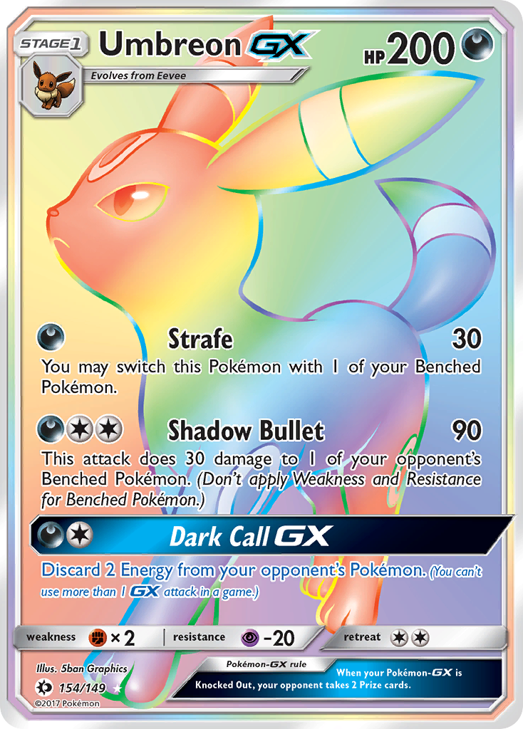 Umbreon GX (154/149) [Sun & Moon: Base Set] | Good Games Adelaide SA