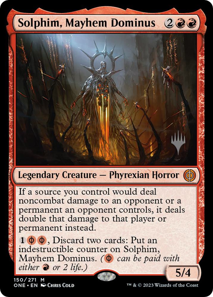 Solphim Mayhem Dominus 150 (Promo Pack: Phyrexia: All Will Be One)  - Foil | Good Games Adelaide SA