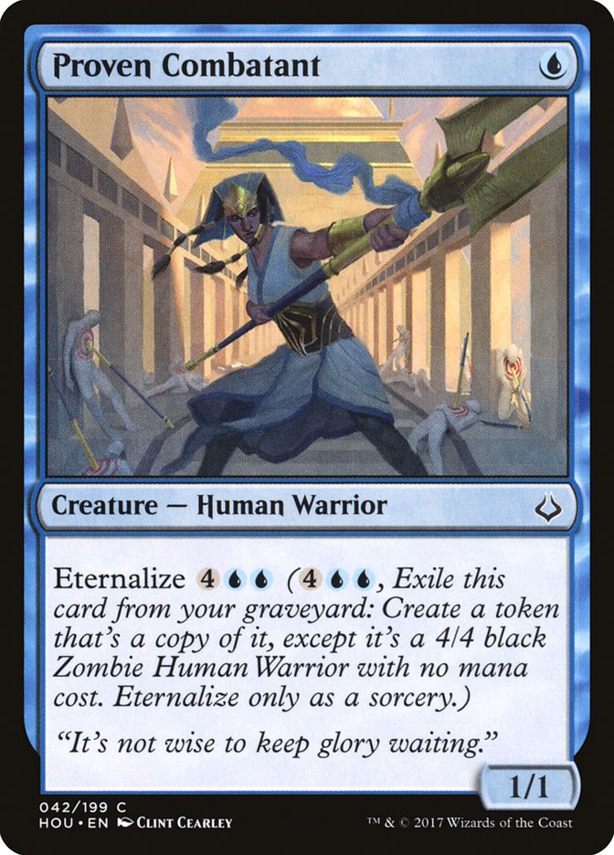 Proven Combatant 42 (Hour of Devastation)  - Foil | Good Games Adelaide SA