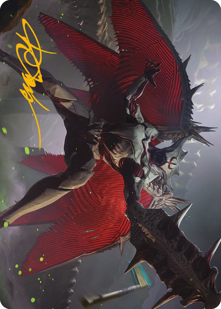 Phyrexian Vindicator Art Card 7 81 Gold Stamped Signature 7 (Art Series: Phyrexia: All Will Be One)  | Good Games Adelaide SA
