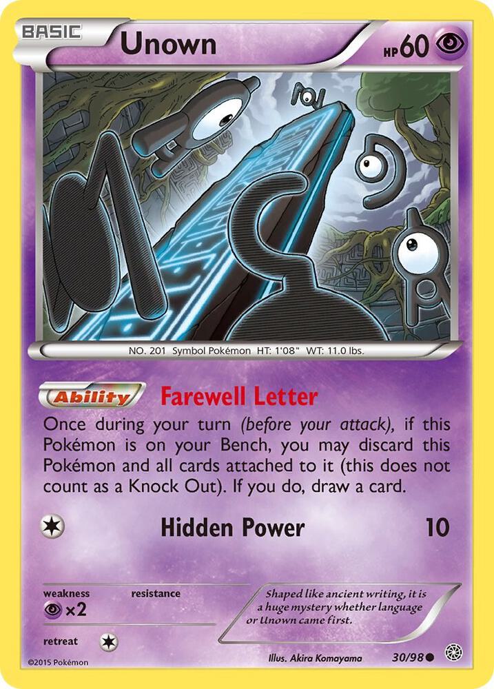 Unown 30/98 (XY - Ancient Origins)  | Good Games Adelaide SA