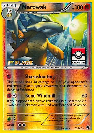 Marowak 78 162 Pokemon League 1st Place 078/162 (League & Championship Cards)  - Reverse Holofoil | Good Games Adelaide SA
