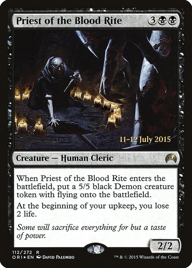 Priest of the Blood Rite 112 (Prerelease Cards)  - Foil | Good Games Adelaide SA