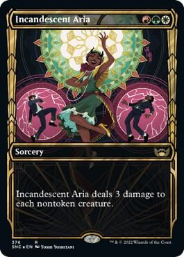 Incandescent Aria Gilded Foil 376 (Streets of New Capenna)  - Foil | Good Games Adelaide SA
