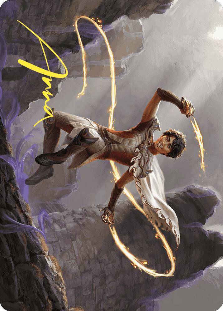 Kellan the Fae Blooded Art Card Gold Stamped Signature 39 (Art Series: Wilds of Eldraine)  | Good Games Adelaide SA